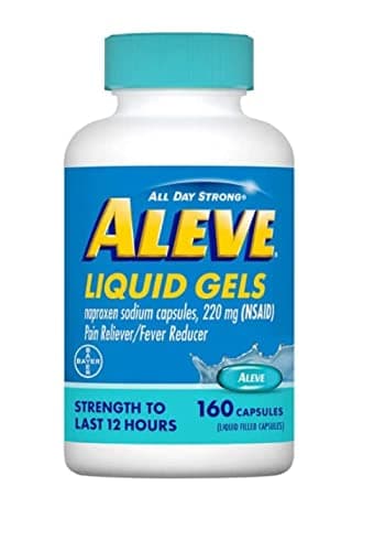 Aleve Liquid Gels Naproxen Sodium Capsules, 220 mg (NSAID) Pain Reliever/Fever R