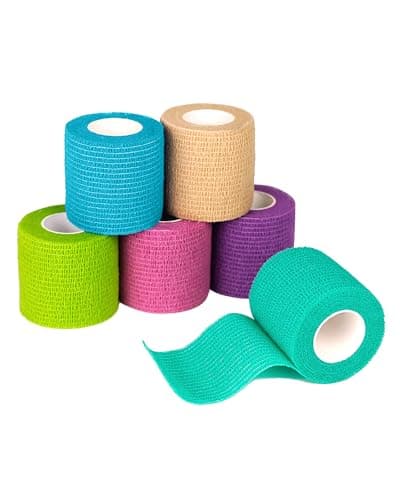 FriCARE Self-Adhesive Bandage Wrap (Rainbow, 6 Rolls)