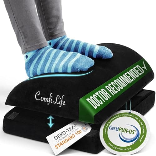 ComfiLife Foot Rest for Under Desk at Work – Adjustable Height
